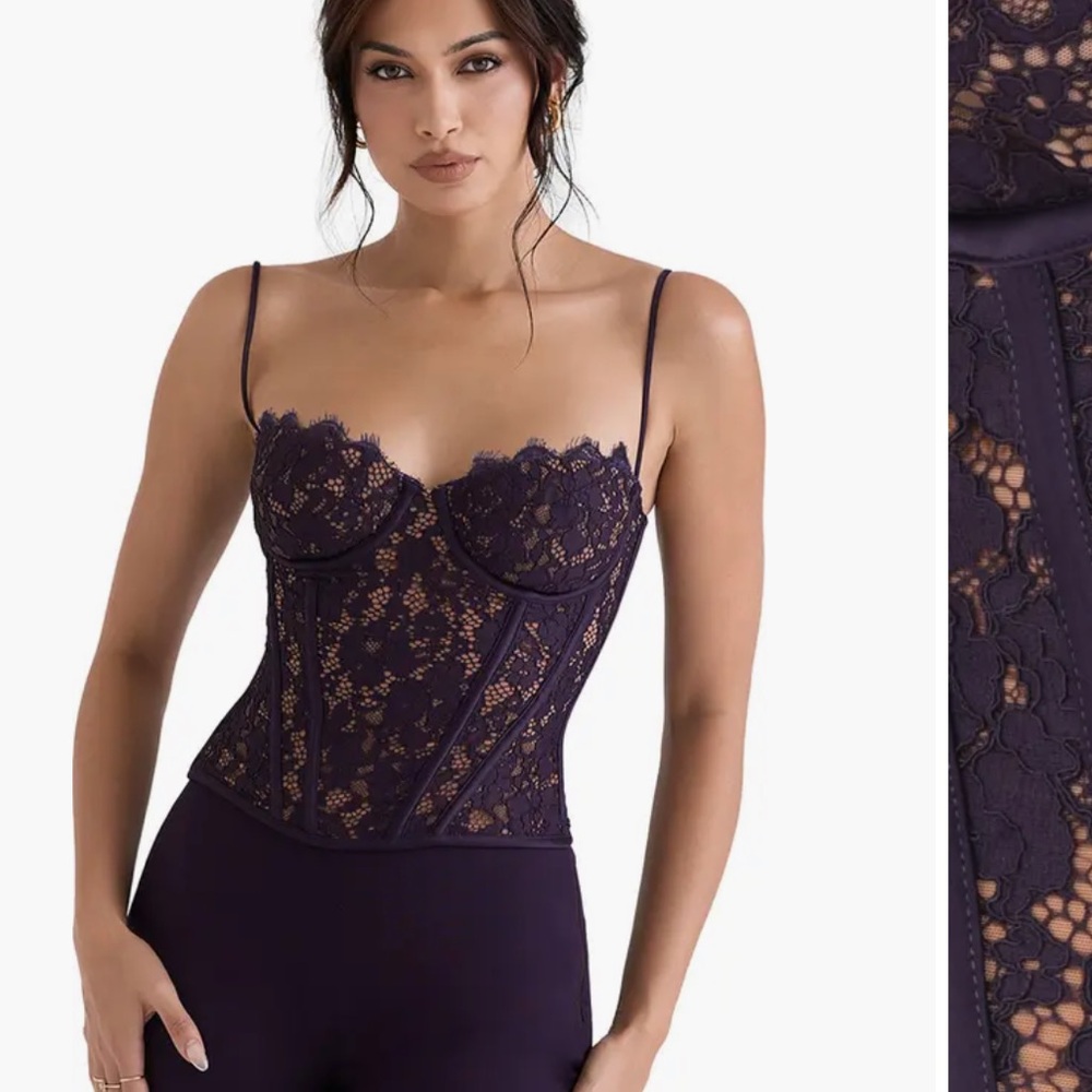 House of CB Purple Lace Corset Top